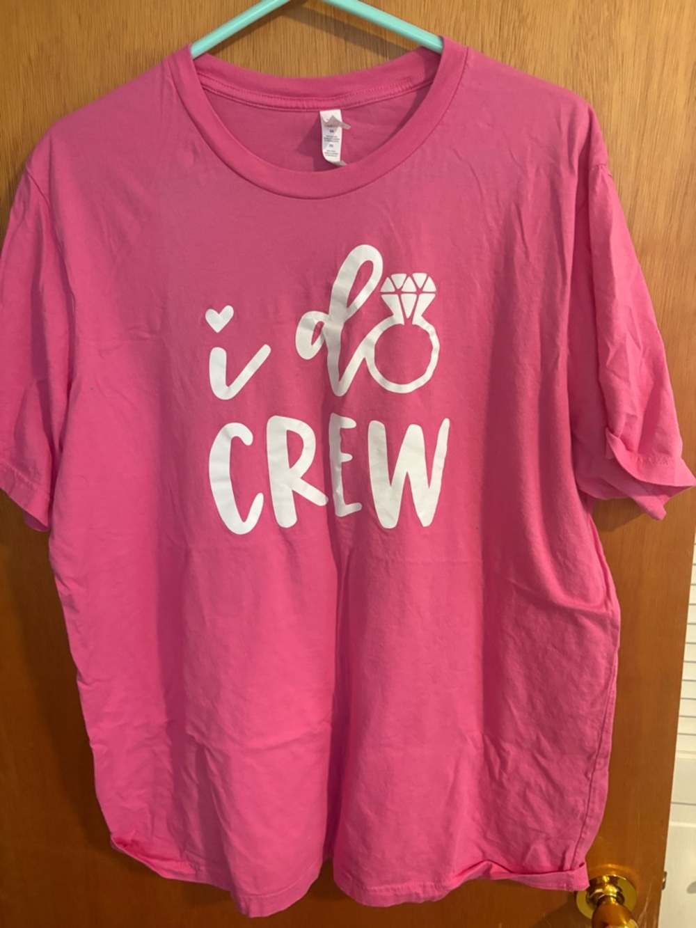 Bella Canvas Hot Pink "I Do Crew" Short Sleeve Graphic Tee